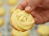 Eggless Rosette Butter Cookies