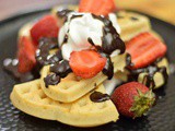 Homemade Eggless Waffles Recipe without Waffle Maker