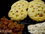 Oatmeal Raisin Cookies with Gulab Jamun Mixture