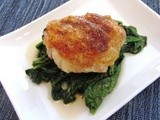 Pan Roasted Chicken Over Spinach