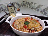 Roasted Chicken with White Bean Salad