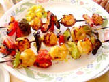 Grilled Mango Shrimp Kebobs with Mango Salsa