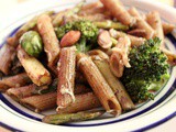 Penne with Roasted Vegetables, Toasted Nuts, and Balsamic Butter