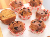 Eggless Banana Chocolate Chips Muffins