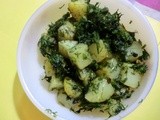 Aloo soya saag