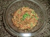 Baingan bharta with Green peas/hari  matar