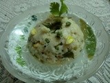 Corn and peas upma