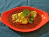 Half fry egg curry