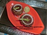 Masoor  and bottle guard skin kabab with puffed rice powder/मसूर  और घिया छिलके के कबाब मुरमुरे के साथ