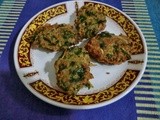 Palak and oats pakode