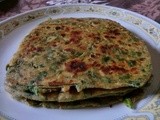 Paratha with greens