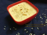 Saffron and cardamom flavored Rice kheer/ Rice pudding/ चावल की खीर