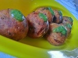 Spicy banana balll /holi spacial /कच्चे केले के पकोड़े ?होली स्पेशल