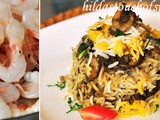 Baby Shrimp Biryani / Fresh Galmo Green Biryani