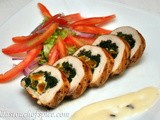 Chicken Roulade Stuffed with Cheese, Spinach & Apricots
