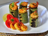 Snake Gourd Stuffed with Fresh Prawns/Shrimp