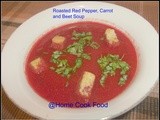Roasted Red Peeper, Carrot and Beet Soup