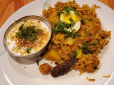 Soy Chunks Pulav with Boondi Raita