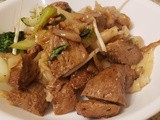 Thai Drunken Rice Noodles with Vegan Soy (Duck)