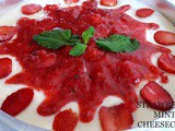 Strawberry-Mint Cheesecake (NoBake)