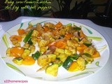 Baby corn-Paneer-Zucchini stir fry with bell peppers