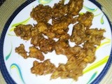 Crispy mushroom onion pakora / Mushroom onion fritters