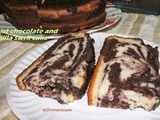 Moist chocolate and vanilla swirl cake