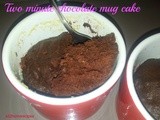 Two minute chocolate mug cake
