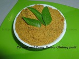 Coconut and Curry leaves Chutney Powder/ Pudi
