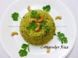 Coriander Rice- Simple and Tasty