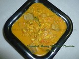 Sprouted Green gram and Plantain Curry