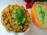 Mashed Red Pumpkin Curry recipe – Parangikkai masala sabzi
