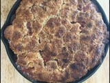 Bourbon Peach Cobbler on Cast Iron