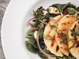 Grilled Pineapple spinach salad