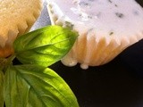 Lemon Cupcakes with Basil Glaze