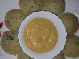 Coriander Rava Idly Recipe with Coconut Pachadi, How to make Cilantro Rava Idli Recipe