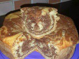 Vanilla-Chocolate Swirled Marble Cake in Cooker