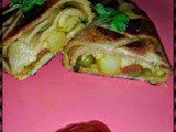 Veggie Stuffed Braided Paratha