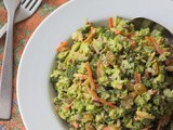 Raw Broccoli Salad with Tahini Dressing