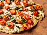 Tomato Basil Socca Pizza