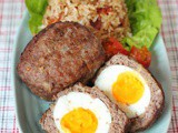 Bacon Onion Fried rice & Scotch eggs