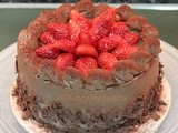 Chocolat Fraise Cake, replica of Chocolat Framboise