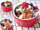 Nutty Oat Crumbles with Kinohimitsu Berry Mascarpone Cream