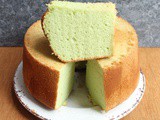 Pandan Chiffon Cake (with coconut oil)