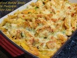 Pumpkin & Shrimp Pasta Gratin with Pumpkin White Sauce