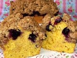 Pumpkin Wholewheat Blueberry cake with Oatmeal Streusel