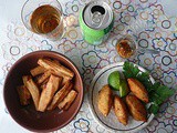 Bolinho de bacalhau and Mandioca Frita (salt cod cakes and fried cassava)
