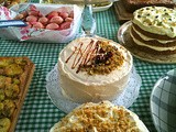 Carrot cake with maple frosting