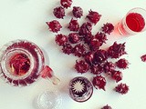 Hibiscus flower in syrup and tea