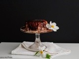 Sorvetão - vanilla ice cream cake topped with chocolate sauce